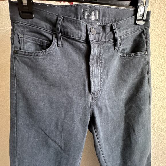 Mother The Insider Crop Step Fray Jeans Black So Far Gone 26 - Picture 5 of 15